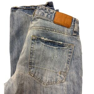 Aeropostale Mens Relaxed Fit Light Wash Distressed Denim Jeans‎ Size 32x30